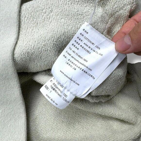 Acme De La Vie x The Simpsons Hoodie Full Zip Light Beige Men’s Size 1 Rare - Picture 11 of 15